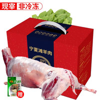 宁滩鲜 宁夏盐池羊肉 20斤整只滩羊羔  新鲜清真屠宰礼盒整羊烤全羊 整只羊羔20斤左右