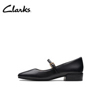 Clarks 赛伦系列 方跟玛丽珍女鞋 黑色 35.5
