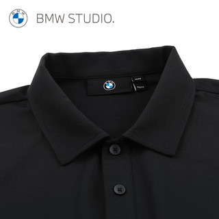 BMWStudio宝马studio 2024年春夏男装舒适凉感珠地短袖POLO衫 BLACK M