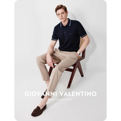 valentino华伦天奴卓凡尼华伦天奴男士纯棉短袖polo衫