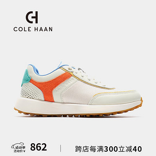 COLE HAAN 歌涵 colehaan/歌涵 女鞋休闲鞋 24年春季舒适缓震运动跑步鞋女W30264 米色/橙色-W30264 35.5