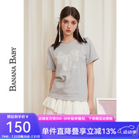BANANA BABY 甜美风蕾丝蝴蝶结 女士T恤
