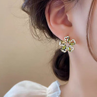 KRISTEN JUDI 绿色花朵耳环