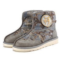 衫仟尺 X碧海潮生中国风国潮羊毛马毛保暖鞋雪地靴