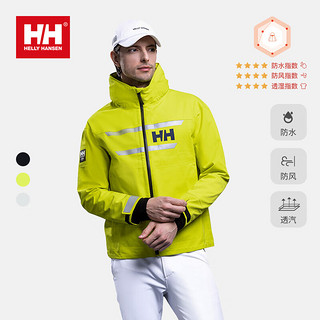 HELLY HANSEN, H/H海丽汉森hh 户外冲锋衣上衣男防风外套运动夹克SALT INSHORE 荧光绿