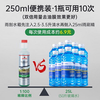 NIGRIN尼格林汽车玻璃水雨刷精四季通用去油膜防冻车用浓缩液雨刮水 浓缩雨刷精 0℃ 250ml * 2瓶