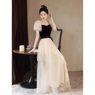 诺丽缇（NUOLITI）高端晚礼服女2024宴会气质设计感小众轻奢高级艺考成人礼 香槟色长款 S