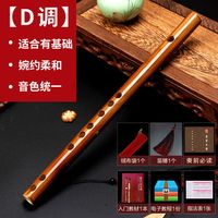 ONEVAN迷你短笛无膜孔横笛入门竹笛初学者儿童成人乐器女随身小笛子 短笛D调44cm(全套配件)