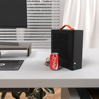 京特尔G200 迷你小机箱 支持mATX/ITX 小1U FLEX电源 便携手提mini台式电脑机箱 黑色版 单机箱【京特尔G200】