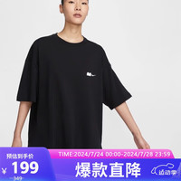 耐克(NIKE)短袖女夏季休闲圆领时尚百搭透气运动T恤 FV0942-010 黑色 S