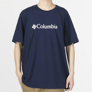 哥伦比亚 户外圆领短袖男装上衣休闲舒适透气宽松运动T恤