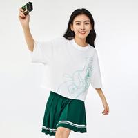 安踏 ANTA【冰丝】芝麻街联名系列短款露腰夏季季短袖t恤女上衣潮女短T