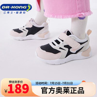 江博士Dr.Kong江博士学步鞋2022秋加绒保暖轻盈男女儿童运动鞋棉鞋 黑/粉红 26码 脚长约15.6-16.1