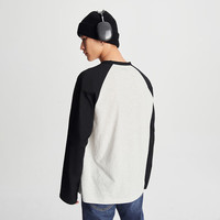 Lee 李 男士亨利领口撞色插肩袖燕麦灰T恤 LUT0090353RX00FA05979