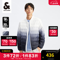 杰克·琼斯（JACK&JONES）冬季新款男士衣服舒适常规版型衣身渐变设计保暖羽绒服外套男装 A06