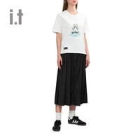 :CHOCOOLATEit 女装圆领短袖T恤2024夏季青春可爱半袖YW001370 WHX/白色 S