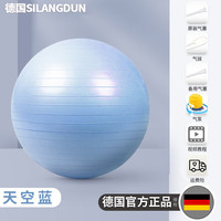 德国SIALNGDUN瑜伽球加厚防爆球婴儿成人儿童感统球触觉球大号平衡球 瑜伽器材 天空蓝【加厚防爆】+3件套 75cm(适用身高165-175cm)