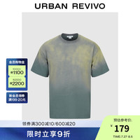 UR2024秋季男装时尚休闲渐变晕染圆领短袖T恤UML440124 多色 XS