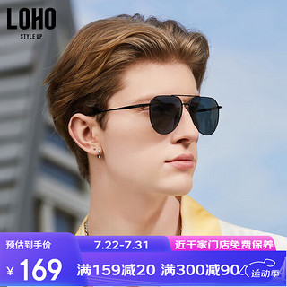 LOHO 飞行员太阳镜男士开车专用眼镜高清防紫外线偏光驾驶墨镜LH013622