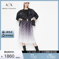 阿玛尼 EMPORIO ARMANIARMANI EXCHANGEAX女装圆领无袖长款褶皱连衣裙