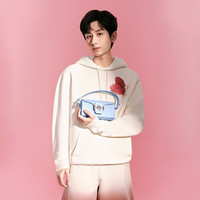 浪凡（LANVIN）2024早秋  男女同款连帽印花卫衣 淡黄色 XS