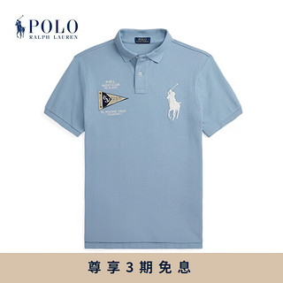 Polo Ralph Lauren 拉夫劳伦男装 24秋修身版Big Pony棉Polo衫RL18379 400-蓝色 S