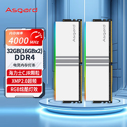 Asgard 阿斯加特 32GB(16Gx2)套装 DDR4 4000 台式机内存条 RGB灯条-海力士CJR颗粒-女武神·瓦尔基里系列