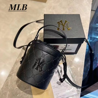 MLB韩国发财斜挎包小众水桶香水手提单肩笔筒小包 香水包黑色=礼盒礼袋