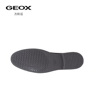 GEOX杰欧适男鞋秋季经典款纯色高帮商务通勤休闲皮鞋U0458A 深咖啡色C6024 39