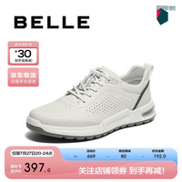 百丽厚底潮搭休闲鞋男2024夏免系带透气户外运动鞋A1476BM4