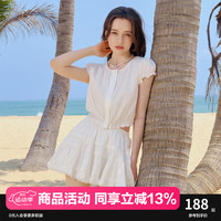 乐町公主蓬蓬短裙24年夏季新款多层下摆蕾丝半身裙俏皮甜美小A裙
