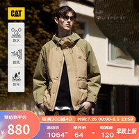 卡特彼勒CAT卡特24秋新品男户外防风防水防污立体工装口袋设计多功能夹克 黑色 S