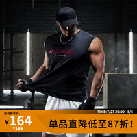 Monster Guardians运动背心男温变印花无袖t恤弹力透气训练背心 黑色 L
