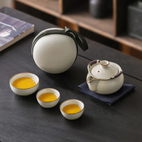 八千行旅行茶具便携式快客杯整套功夫泡茶手抓壶盖碗三件套装单人户外