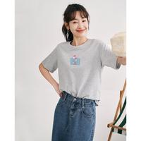 【多巴胺印花短袖T恤】24夏唯品减龄时尚短袖上衣女