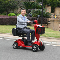 老人电动代步四轮车电瓶车老年助力残疾人家用小型双人可折叠