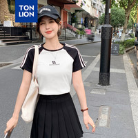 唐狮 TONLION2024女圆领插肩袖短款短袖T恤WP