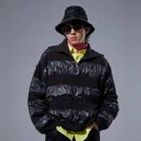 【潮流拼接】卡宾男装休闲毛衣时尚条纹针织开衫男士上衣