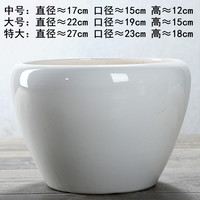 德瑞宝 新款有孔花盆陶瓷大口径  中号