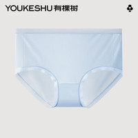 有棵树 YOUKESHU内裤女夏季薄款柔滑透气抗菌裆亲肤舒适中腰三角裤 【冰丝款】冰蓝【7A抗菌】 L