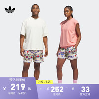adidas情侣款印花运动短裤男女夏季阿迪达斯官方三叶草IN4238 沙棕