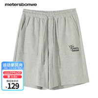 美特斯邦威男女同款休闲短裤2024夏季新款唐老鸭系列运动针织中裤
