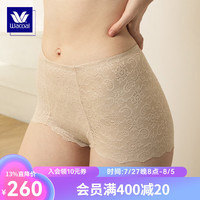 华歌尔（Wacoal）蓝标 高弹蕾丝束腰塑形收腹提臀塑身裤女 WG5509  肤色 160/64