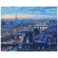 3D-JP成人高难度塑料平面拼图建筑风景系列Evgeny Pushpin装饰画 2000片_塞纳河畔(H2773)