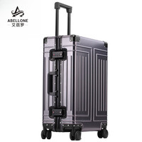 Abellone 艾蓓罗 全铝镁合金双拉杆箱铝框金属旅行箱密码箱男女通用行李箱 铁灰色 （全铝旗舰款） 32英寸