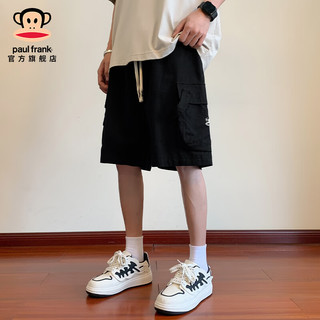 大嘴猴（paul frank）美式工装短裤夏季男宽松2024潮流百搭五分裤夏天男士外穿中裤 715D卡其色 4XL【190-205斤】