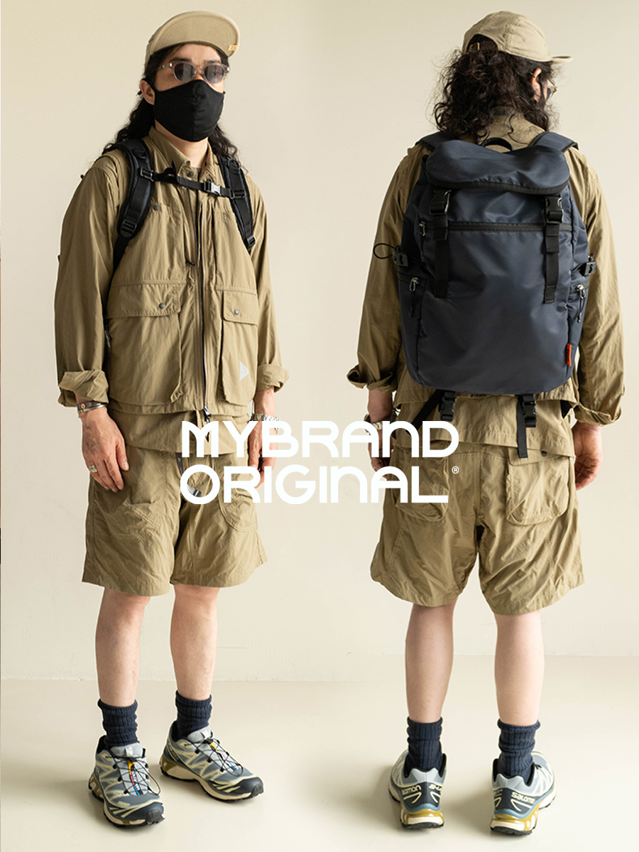 MYBRANDORIGINAL男士大容量通勤双肩包多口袋旅行收纳伞兵包MB013