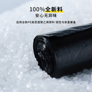 惠寻垃圾袋家用平口手提厨房黑色清洁袋 20卷500只（45*50cm）
