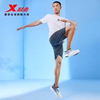 XTEP特步轻翼丨跑步鞋男回弹跑鞋夏季网面轻便鞋子减震轻质运动鞋男鞋 4-宁静蓝【轻翼】 42