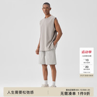 BODYDREAM夏季速干背心男款运动透气无袖训练开叉坎肩 卡其色 3XL